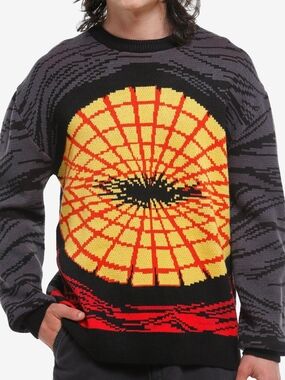 Steady Hands Dandadan Ghost Eye Turbo Granny Sweater, Size MD/LG NWT